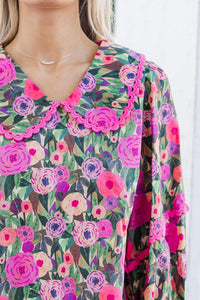 The Right Way Pink Floral Blouse