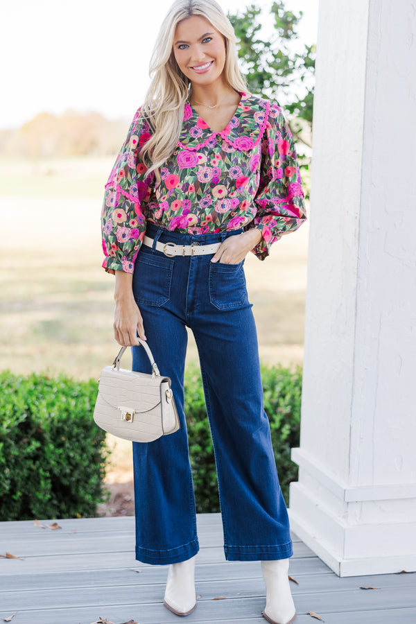 The Right Way Pink Floral Blouse