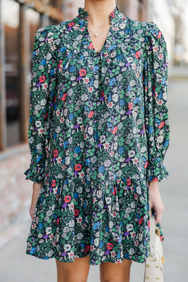 floral dresses long sleeve dresses, winter dresses, boutique dresses