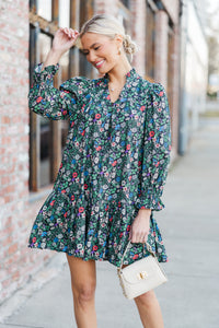 Last Forever Black Ditsy Floral Dress