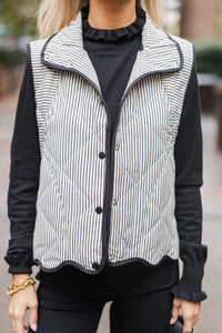 It's All Alright Black Striped Vest