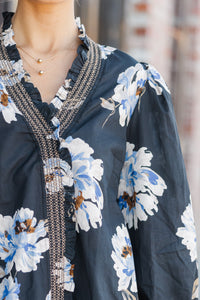 Take A Look Black Floral Blouse