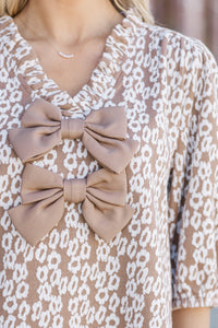 Before You Know It Brown Floral Blouse