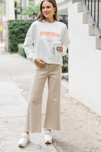 Pumpkin Spice White Graphic Sweatshirt