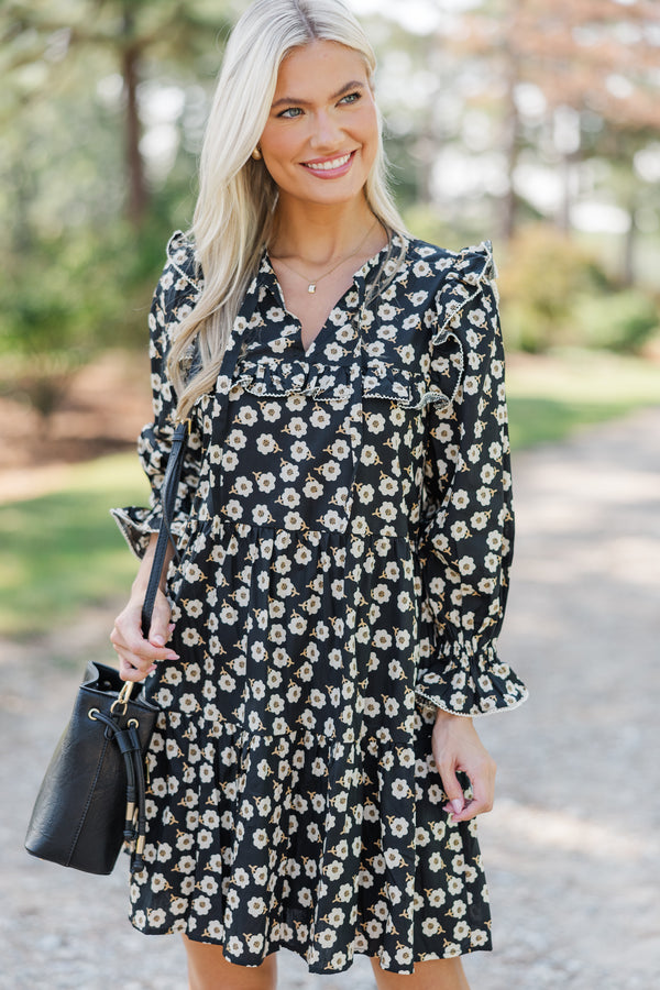 What You Love Black Floral Babydoll Dress Shop the Mint What You Love Black Floral Babydoll Dress Shop the Mint