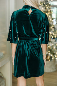 Remember The Night Emerald Green Velvet Dress