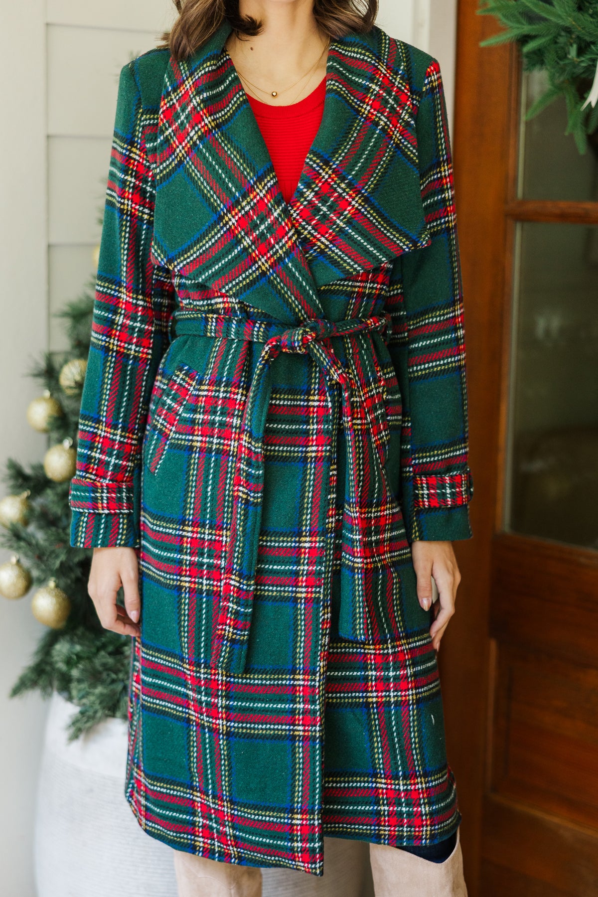 All The Love Green Plaid Coat – Shop the Mint