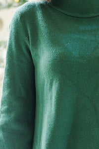 Just A Feeling Emerald Green Mock Neck Sweater