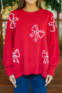 Love You So Red Bows Pullover