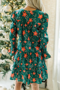 In Your Happy Place Emerald Floral Dress