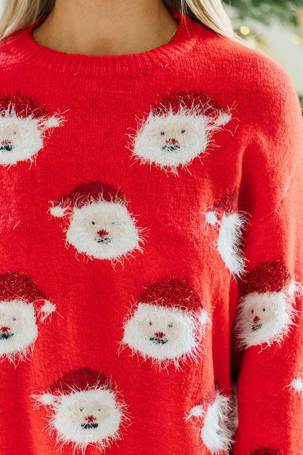 Jolly Good Fellow Red Santa Sweater