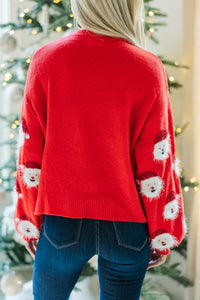 Jolly Good Fellow Red Santa Sweater