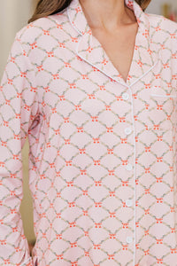 Dream Big Pink Bow Print L/S Bamboo Pajama Set