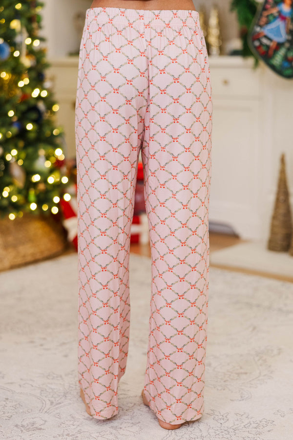 Dream Big Pink Bow Print L/S Bamboo Pajama Set
