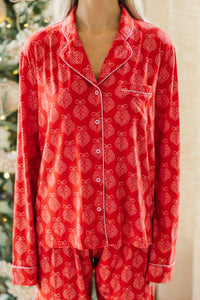 Dream Big Red Medallion L/S Bamboo Pajama Set