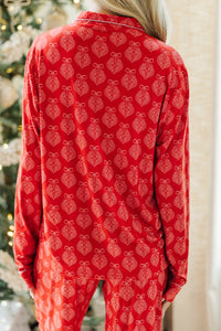 Dream Big Red Medallion L/S Bamboo Pajama Set