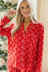 Dream Big Red Medallion L/S Bamboo Pajama Set