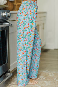 Dream Big Blue Flora & Fauna L/S Bamboo Pajama Set