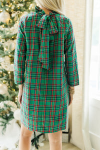 This Is It Green Plaid Swing Dress