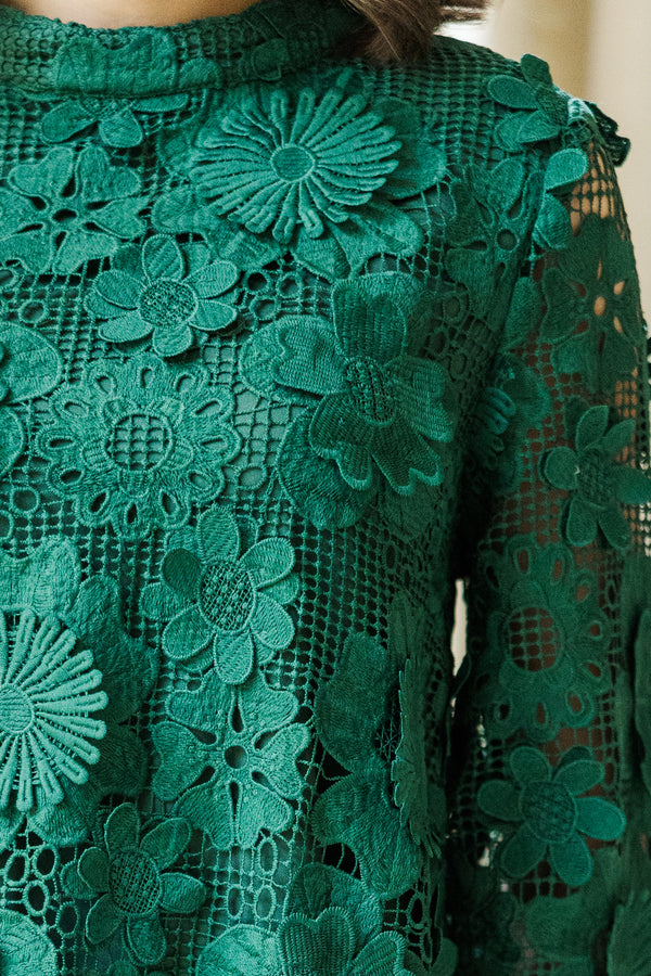 On This Day Emerald Green Lace Dress Shop the Mint On This Day Emerald Green Lace Dress Shop the Mint