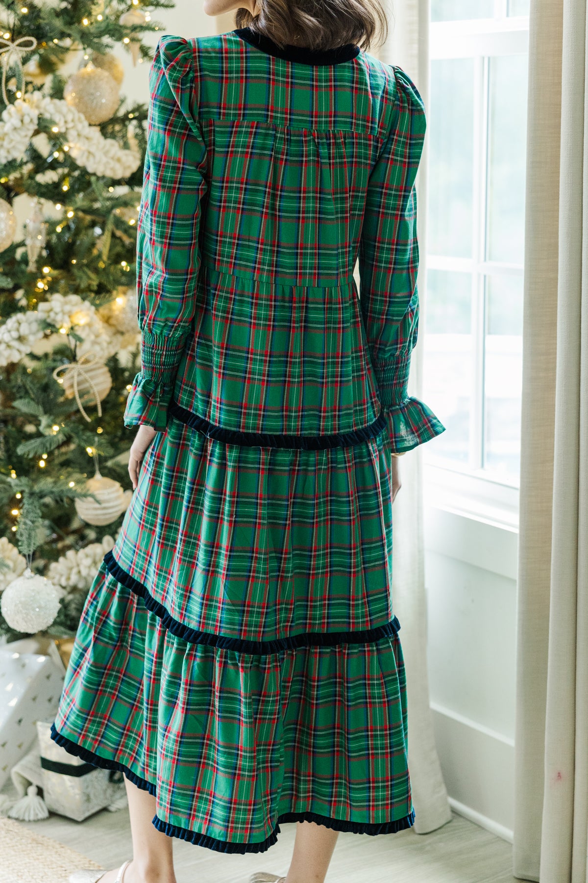 What A Surprise Green Plaid Midi Dress – Shop the Mint