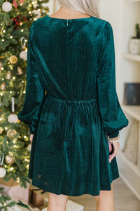 Just A Wish Emerald Green Velvet Dress