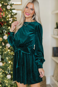 Just A Wish Emerald Green Velvet Dress