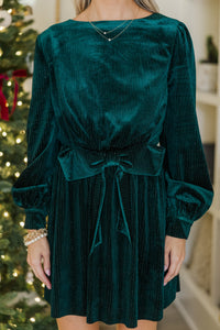 Just A Wish Emerald Green Velvet Dress