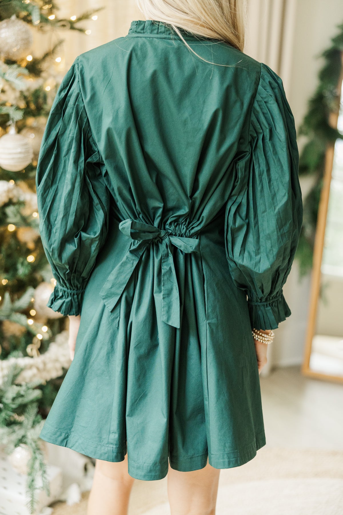 Under The Stars Emerald Green Tie Back Dress  Shop the Mint