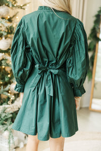 Under The Stars Emerald Green Tie Back Dress