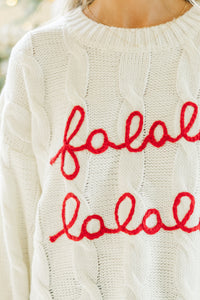 Falala Cream Cable Knit Sweater