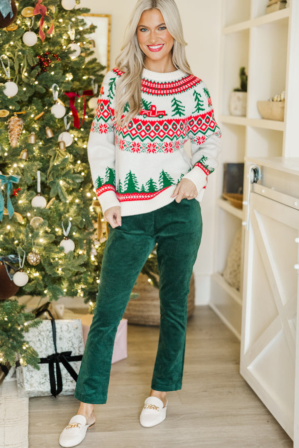 Holiday Dreaming Cream White Novelty Sweater