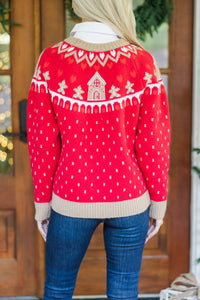 Holiday Dreaming Red Novelty Sweater