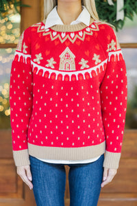 Holiday Dreaming Red Novelty Sweater