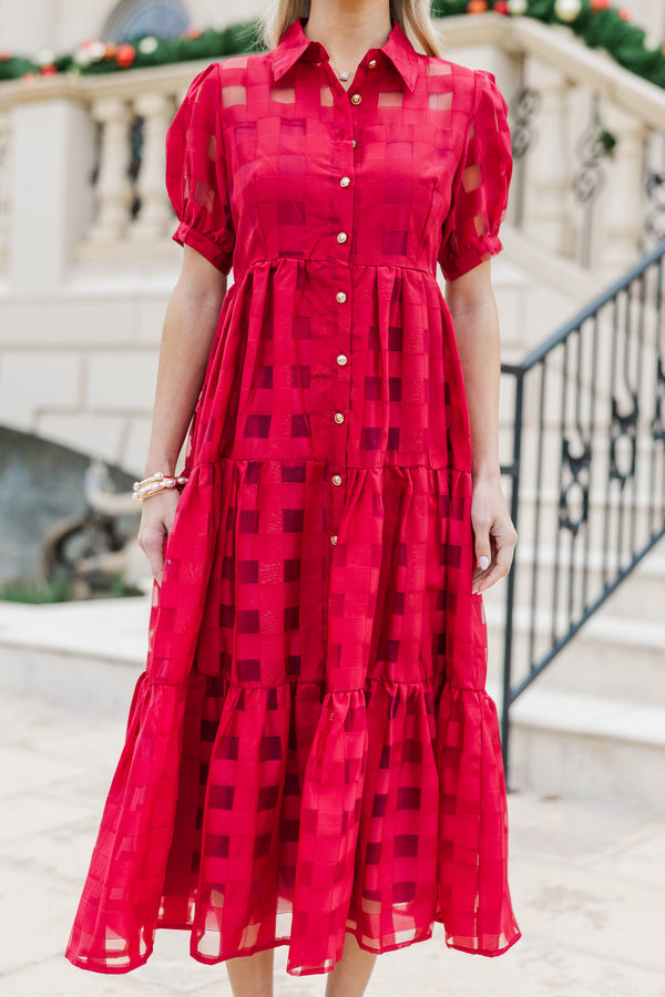 So Worth It Organza Button Down Midi Dress