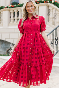 So Worth It Organza Button Down Midi Dress