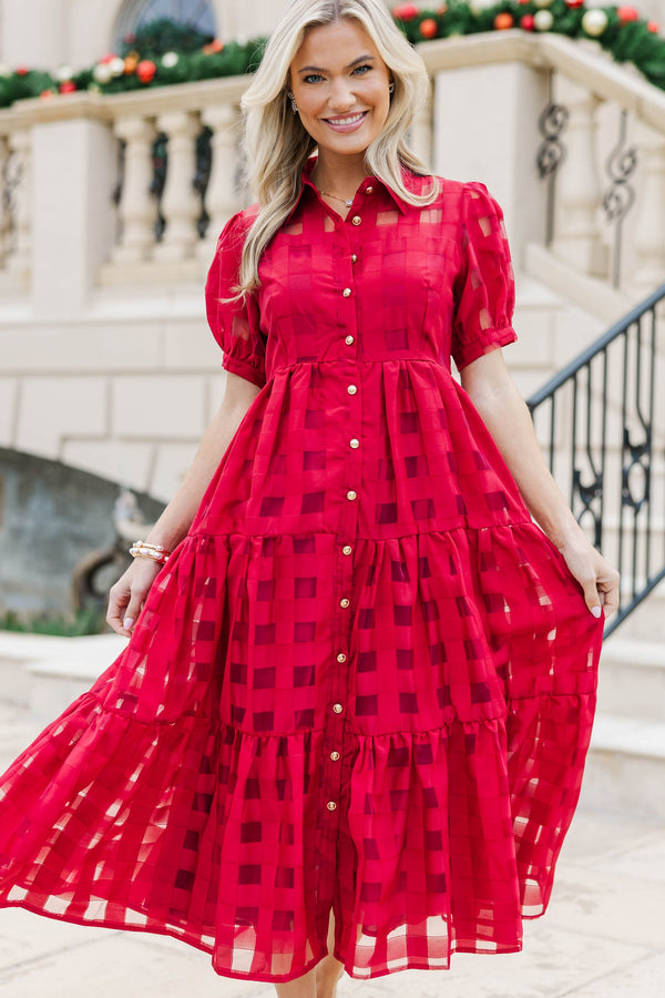 So Worth It Organza Button Down Midi Dress