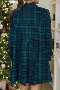 Just A Wish Emerald Green Plaid Dress