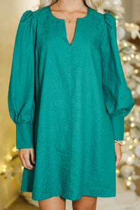 At A Glance Emerald Textured Dress