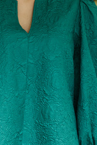 At A Glance Emerald Textured Dress