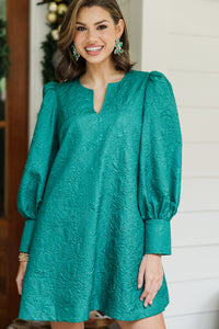 At A Glance Emerald Textured Dress