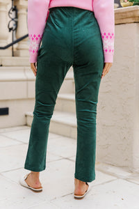 On Your Way Emerald Corduroy Pants