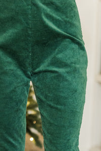 On Your Way Emerald Corduroy Pants