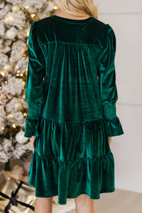 NURSING COLLECTION: In Your Happy Place Emerald Velvet Dress