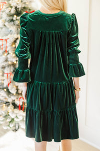 NURSING COLLECTION: In Your Happy Place Emerald Velvet Dress