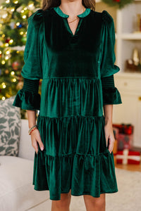NURSING COLLECTION: In Your Happy Place Emerald Velvet Dress
