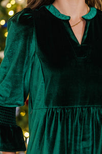 NURSING COLLECTION: In Your Happy Place Emerald Velvet Dress