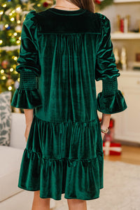 NURSING COLLECTION: In Your Happy Place Emerald Velvet Dress