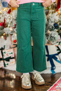Girls: The Jenny Emerald Green Straight Leg Jeans