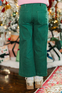 Girls: The Jenny Emerald Green Straight Leg Jeans